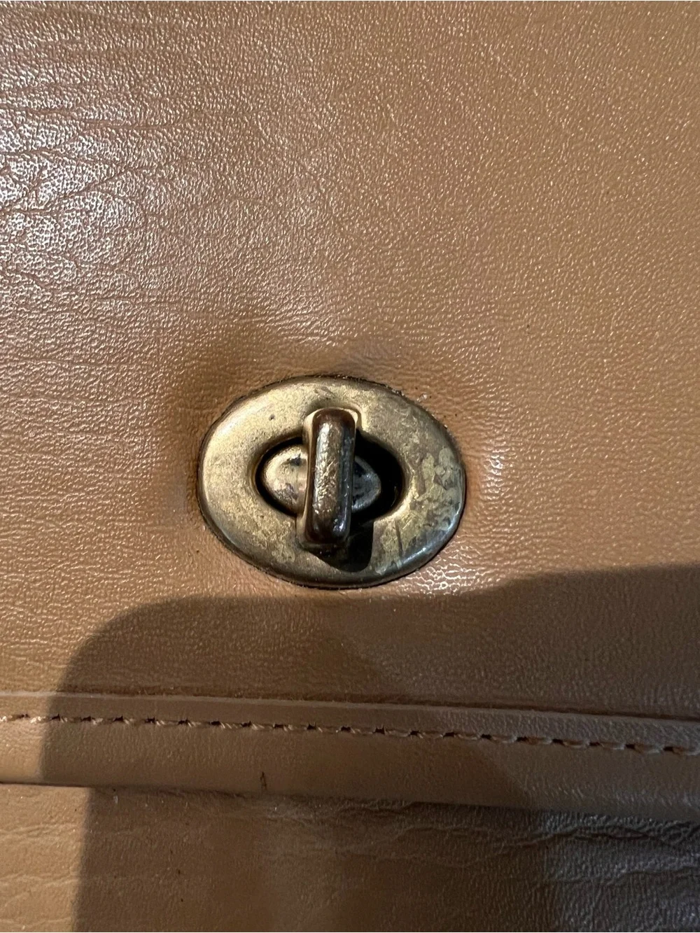 Vintage Coach Tan Leather Crossbody Bag